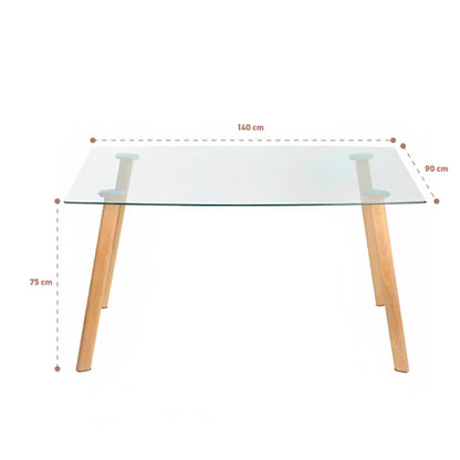 Mesa Líneas 140x90 cm