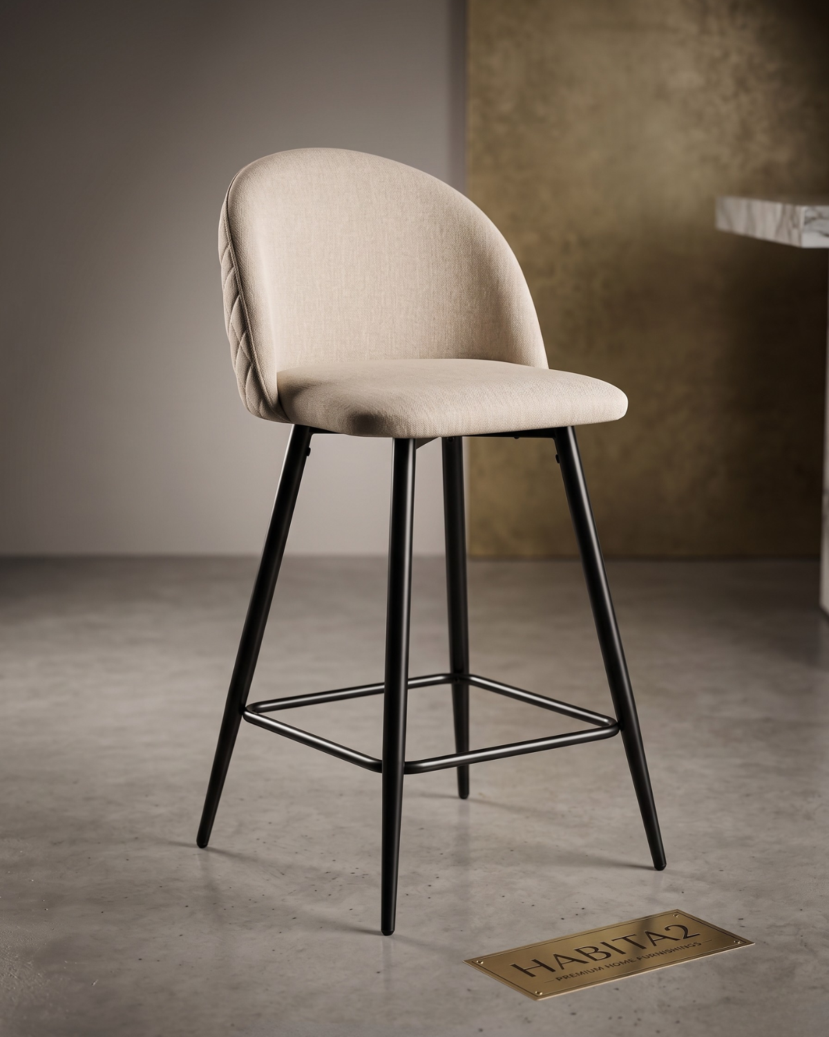 Taburete Deluxe Black Lino 64 cm