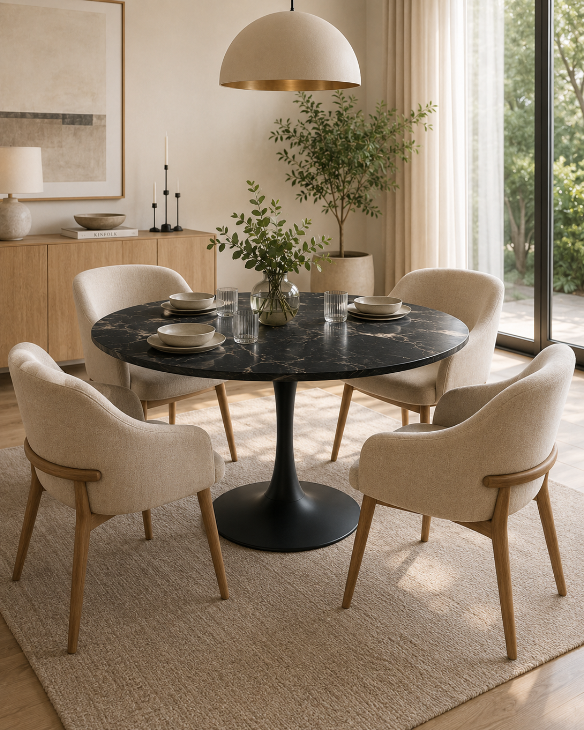 Mesa Tulip Piedra 100 cm