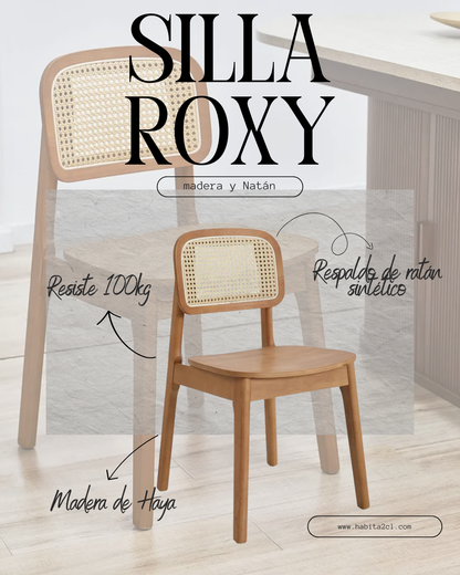 Silla Roxy Madera y Ratán