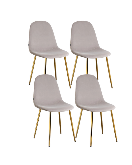 Pack 4 Sillas Trendytop Gold Terciopelo
