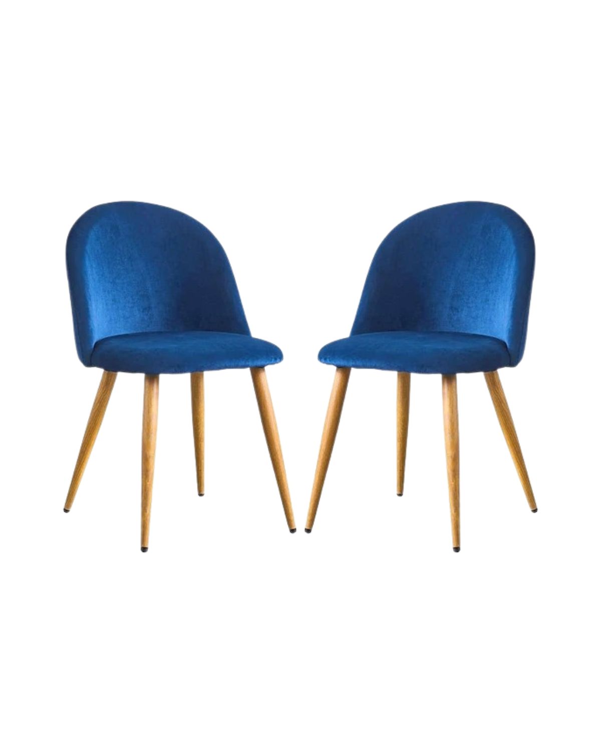 Pack 2 Sillas Nordic Felpa Wood