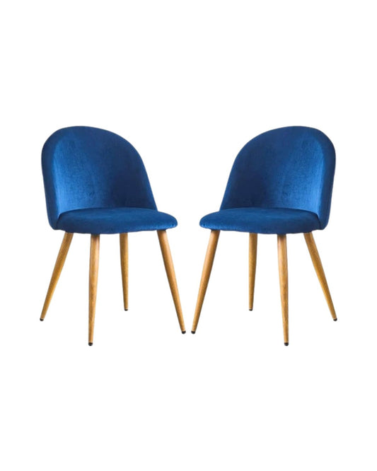 Pack 2 Sillas Nordic Felpa Wood