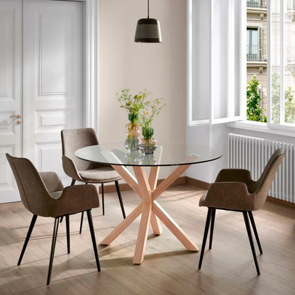 Mesa Nordic de vidrio 120 cm