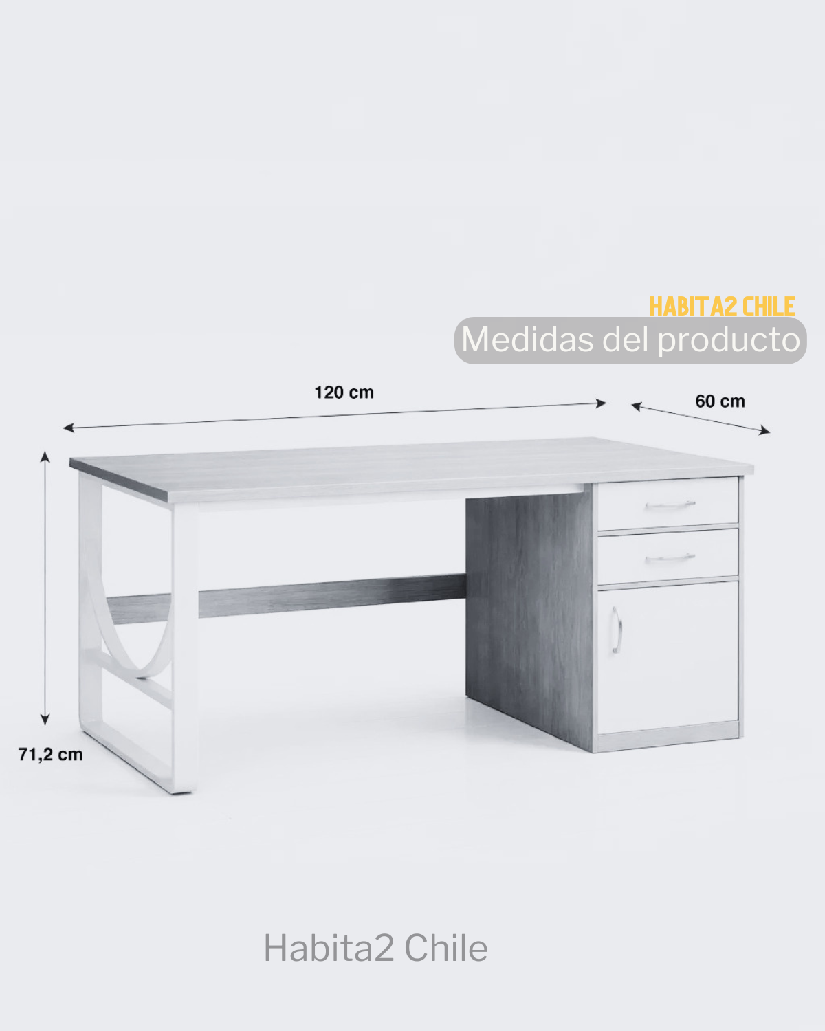 Escritorio Kale MDF y Metal