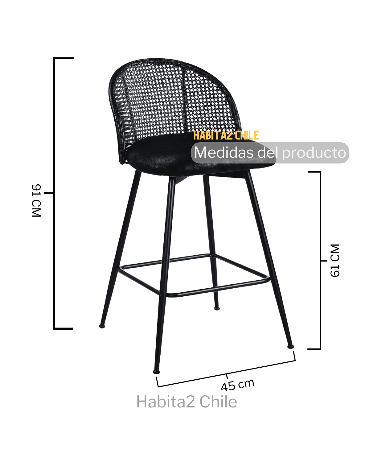 Silla de Bar Marsella 61 cm