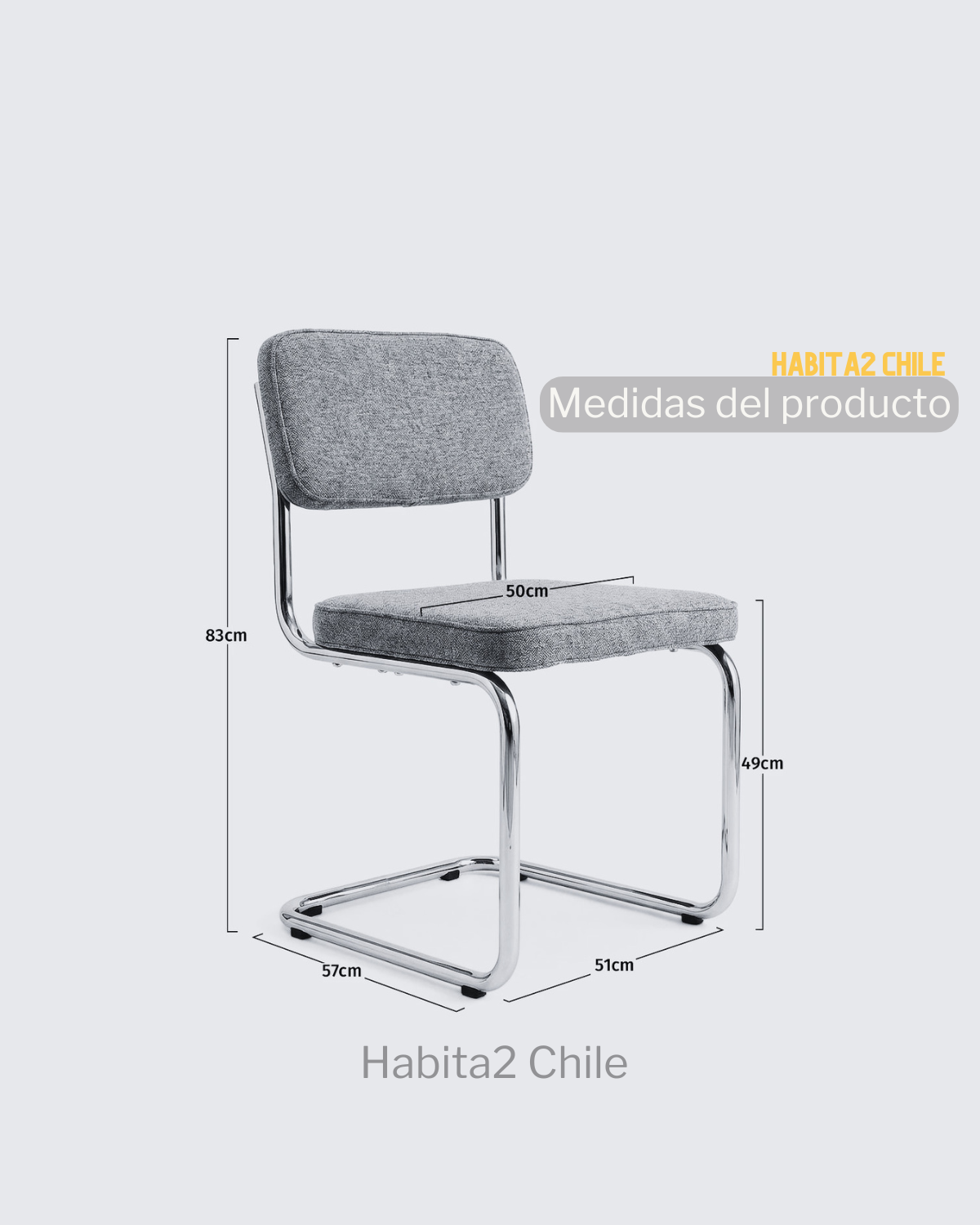 Silla Breuer Silver Acolchada
