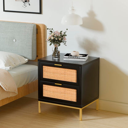 Velador Black Rattan