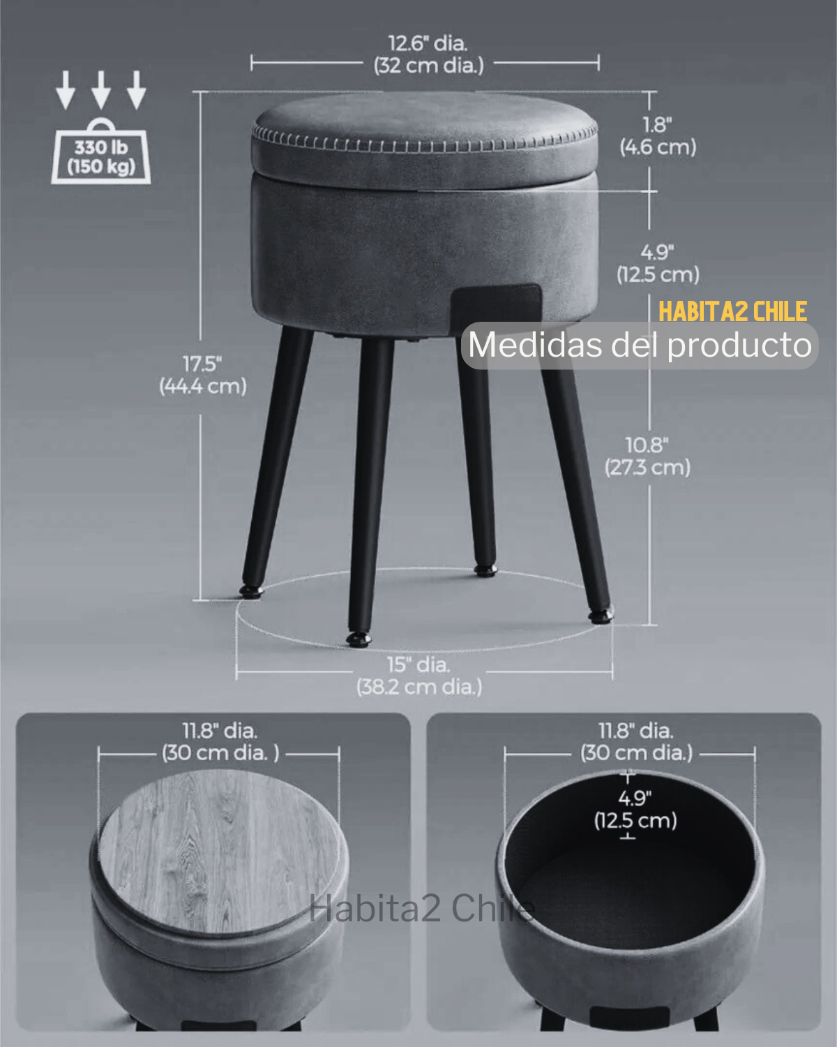 Piso Otomana Dalí con Almacenamiento