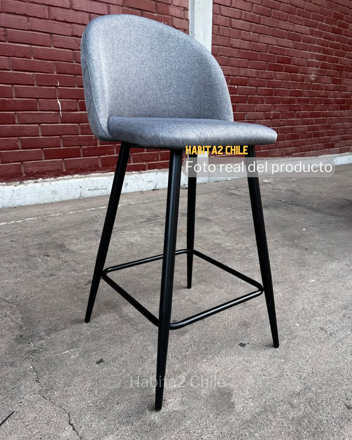 Taburete Deluxe Black Lino 64 cm