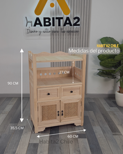 Buffet Atelier Madera y Rattan