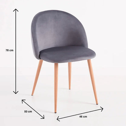 Silla Nordic Wood Lisa Terciopelo