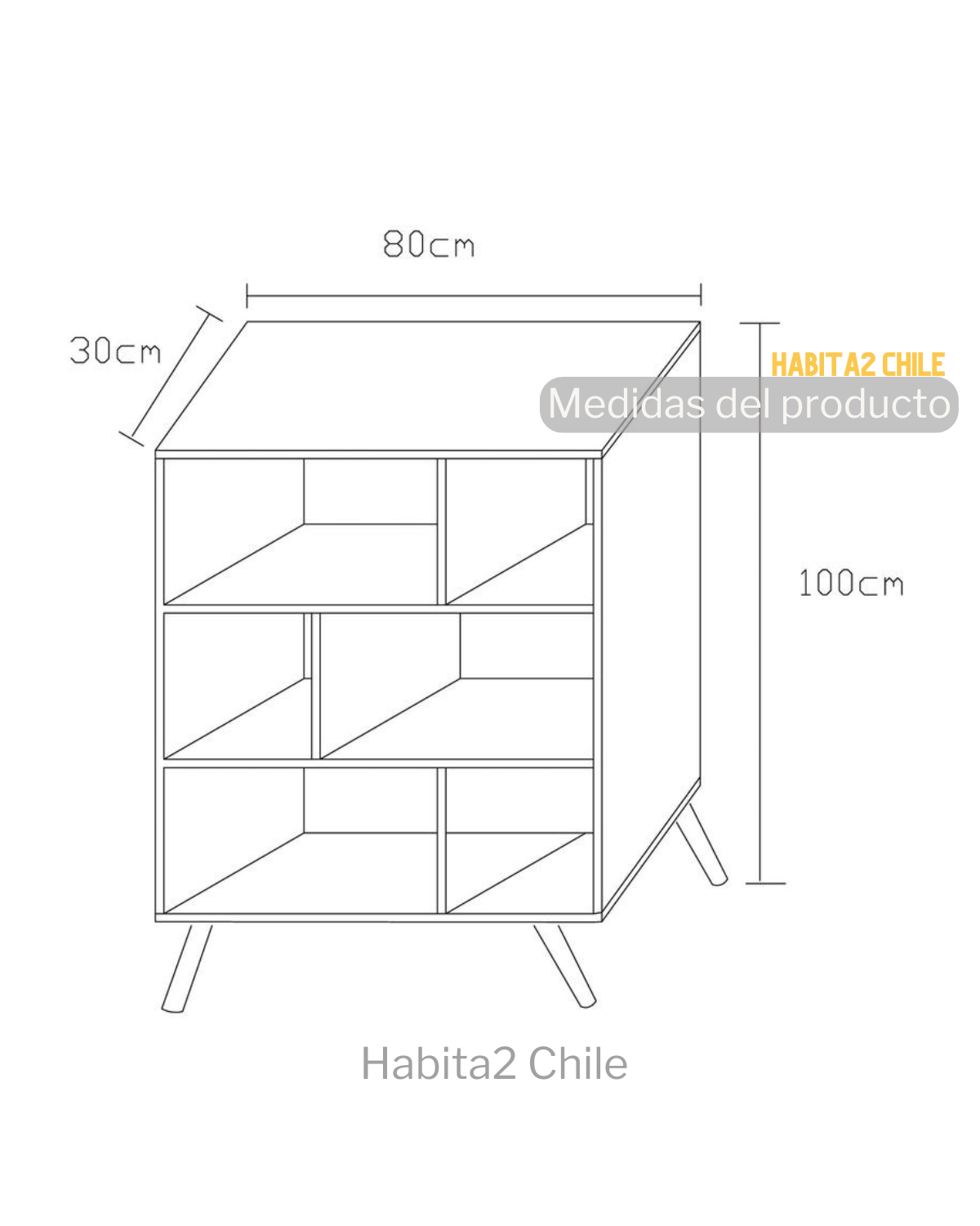 Librero Grid Blanco