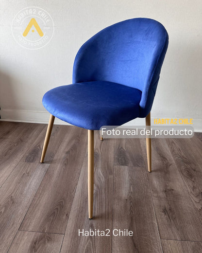 Pack 2 Sillas Nordic Felpa Wood