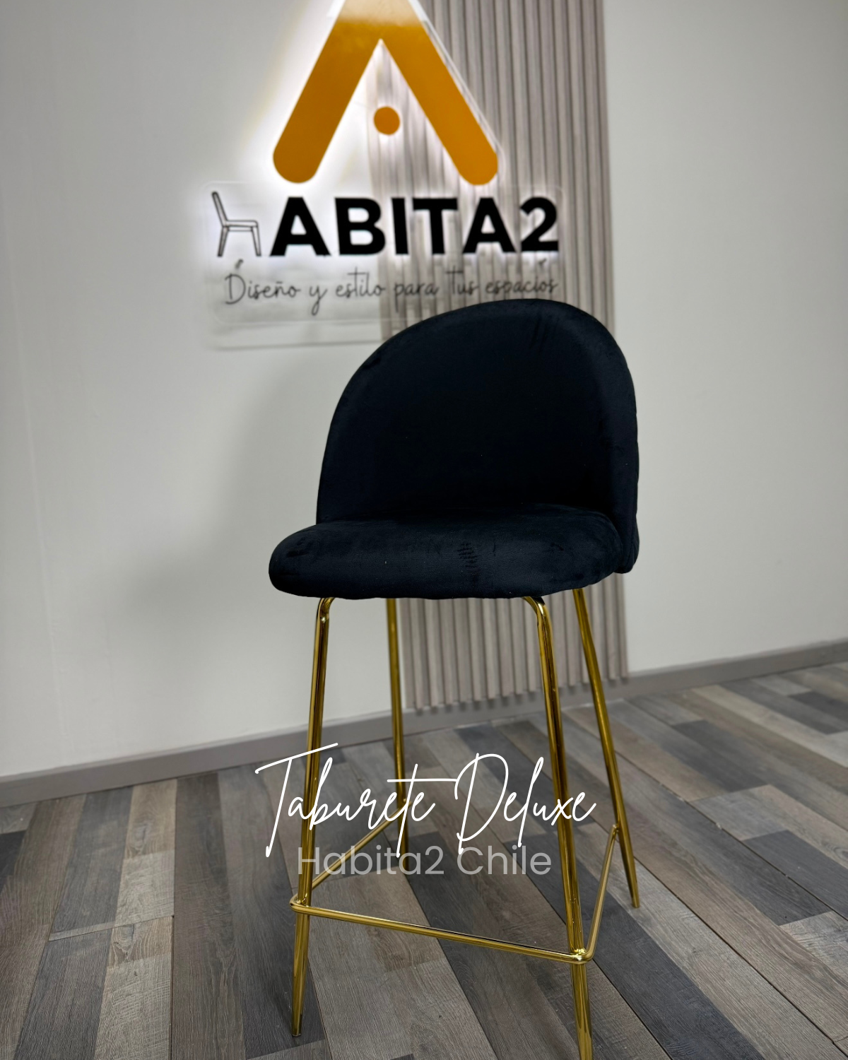 Taburete Deluxe Gold 65cm