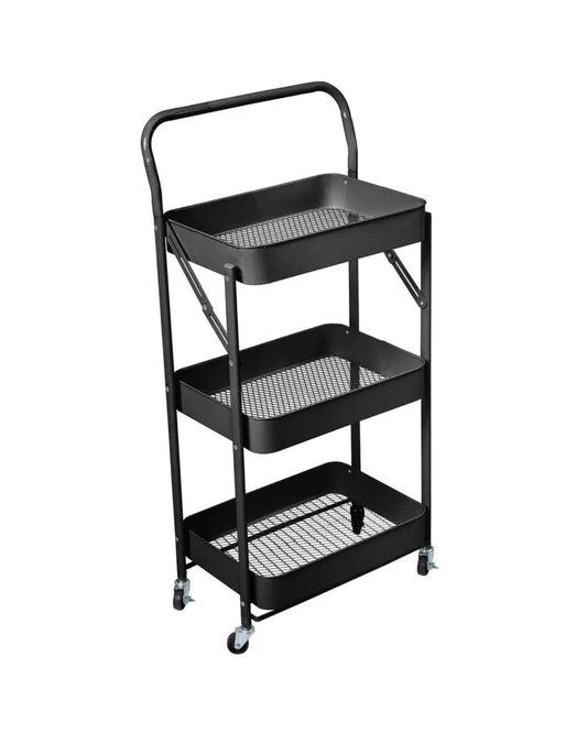 Carro Bar Plegable Negro