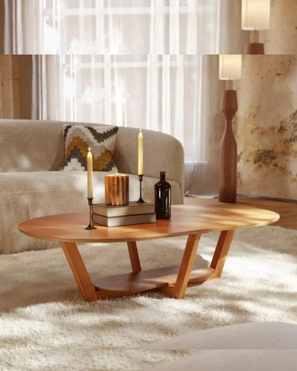 Mesa de Centro Oval 120x68cm