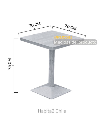 Mesa Restaurant Cuadrada 70X70