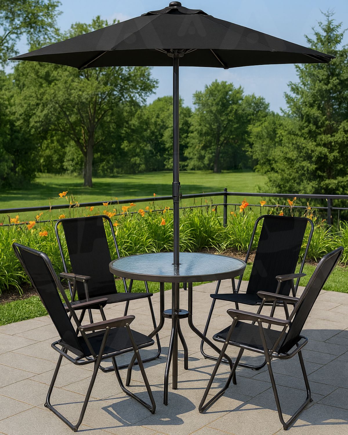 Comedor de Terraza con Quitasol