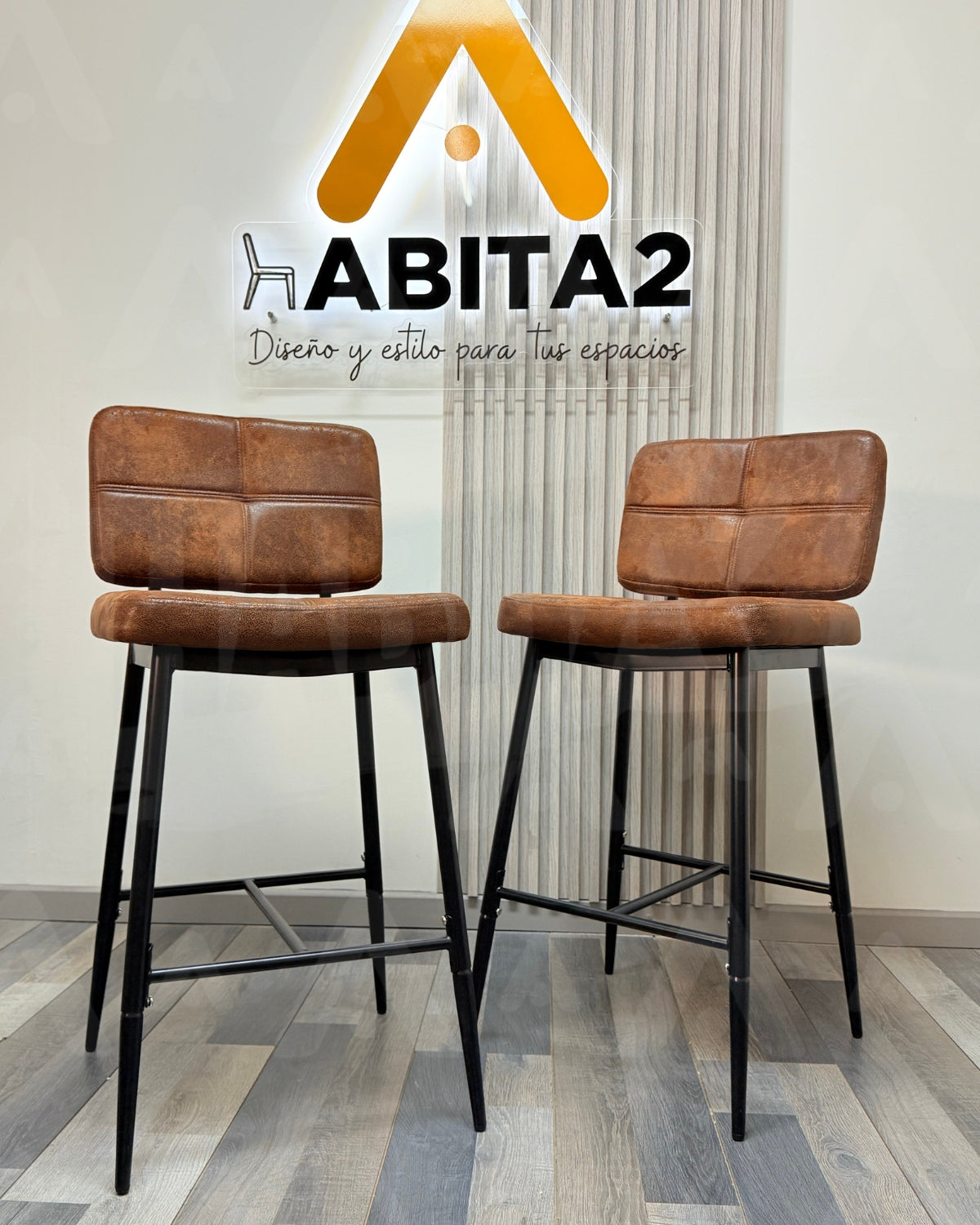 Pack 2 Sillas de Bar Coffee 68cm