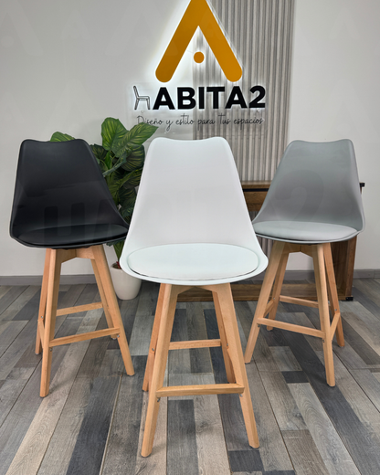 Taburete Tulip Wood 66 cm