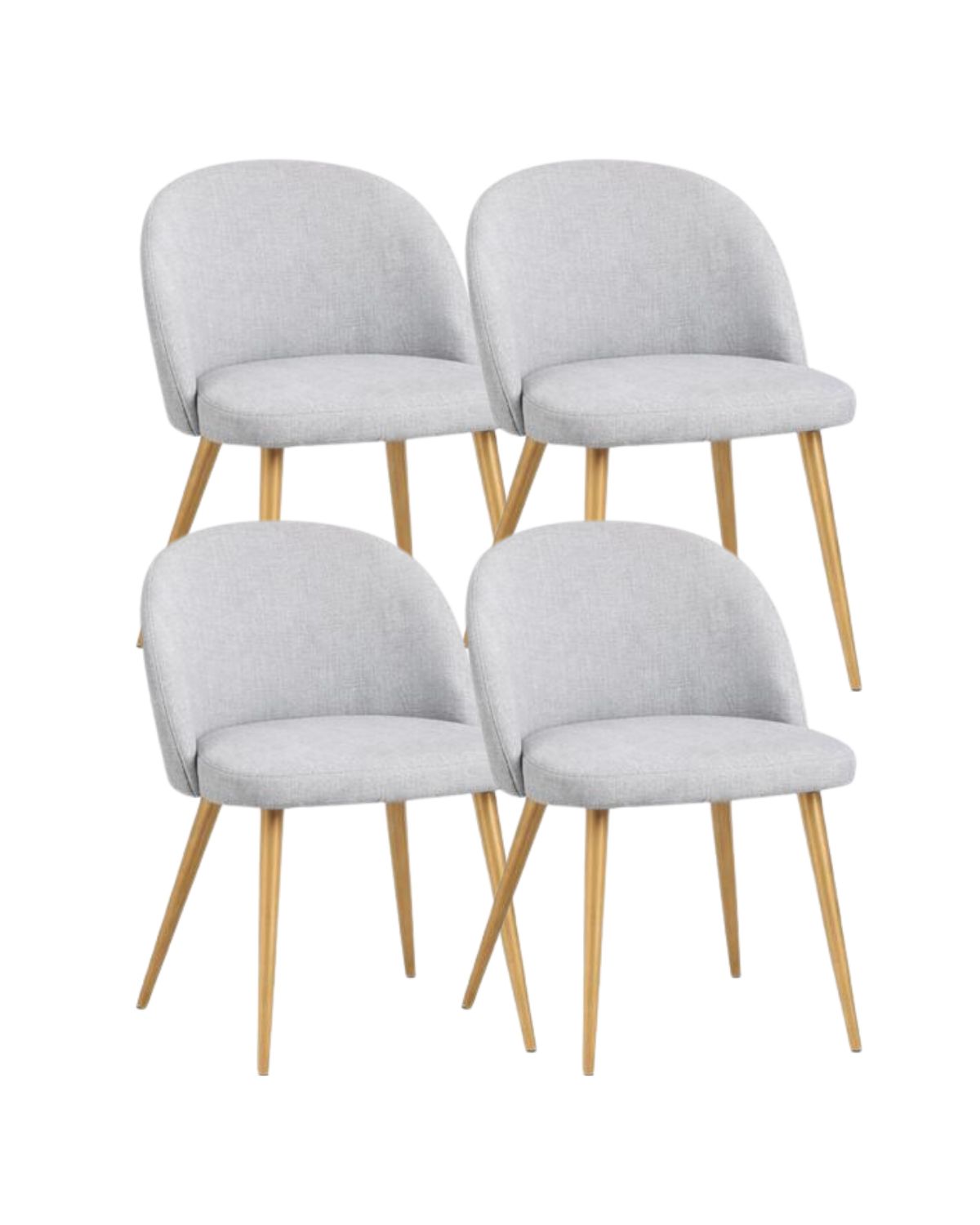 Pack 4 Silla Nordic Lino Wood