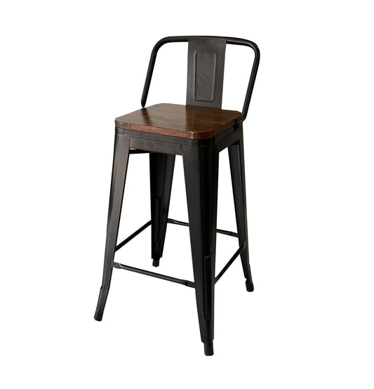 Taburete Tolix Wood madera oscura 77 cm