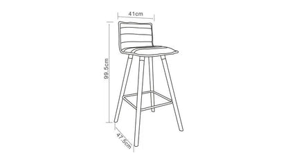 Silla de bar Anto Gris