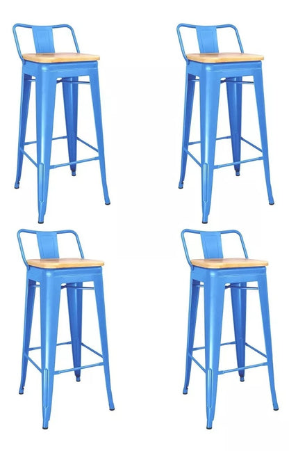 Pack 4 Taburetes Tolix Wood 66 Cm