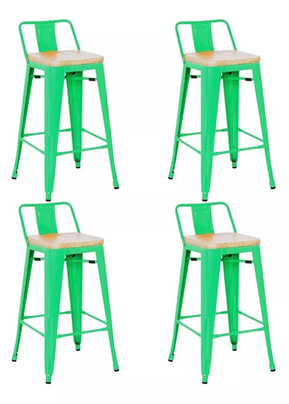 Pack 4 Taburetes Tolix Wood 66 Cm