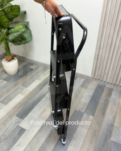Carro Bar Plegable Negro