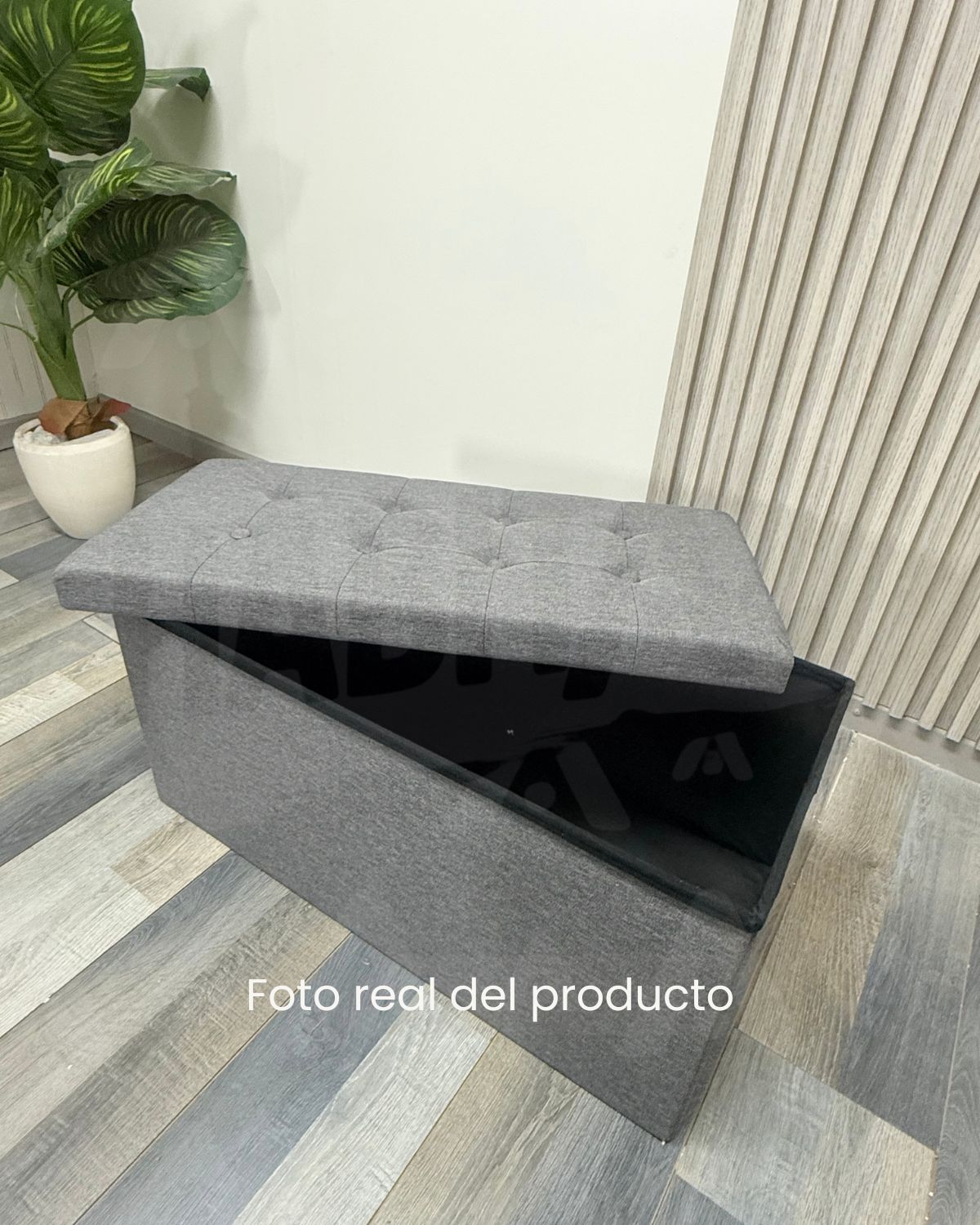 Banqueta Pouf Lino Gris