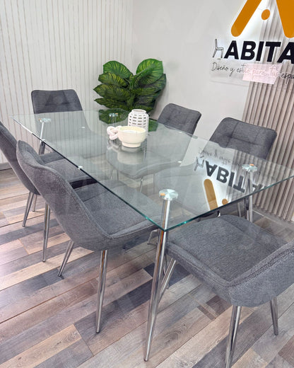 Comedor Merichair Prince Silver