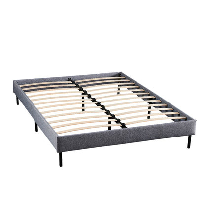 Base Cama Europea Gris 2 Plazas