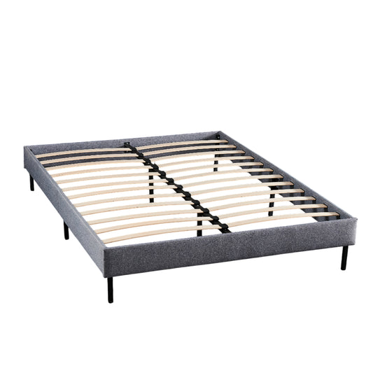 Base Cama Europea Gris 2 Plazas
