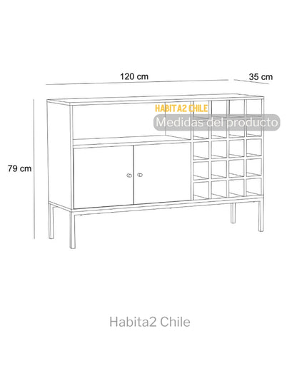 Bar Rack Botellero Azuki
