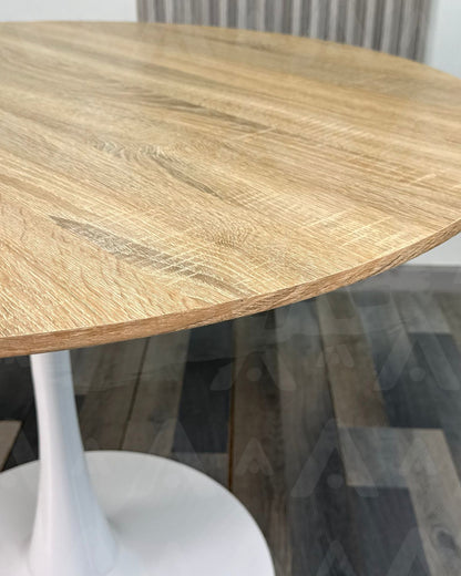 Mesa Tulip Cubierta Madera 80 cm