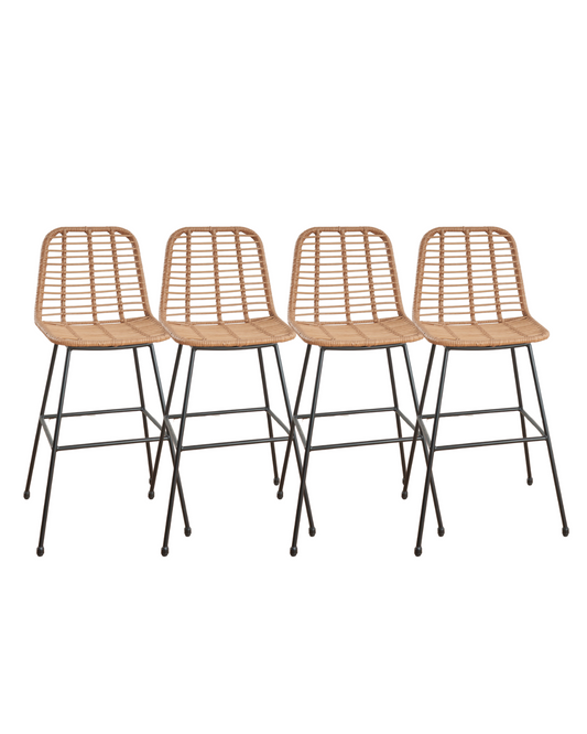 Pack 4 Taburete Santorini Rattan 68 cm