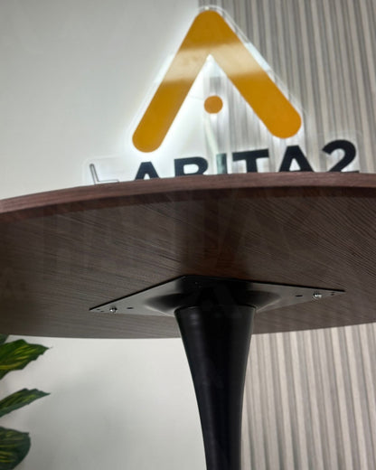 Mesa Tulip Cubierta Madera 80 cm