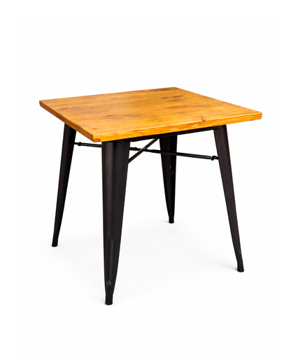 Mesa Tolix Madera 60x60 cm