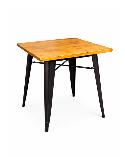 Mesa Tolix Madera 60x60 cm