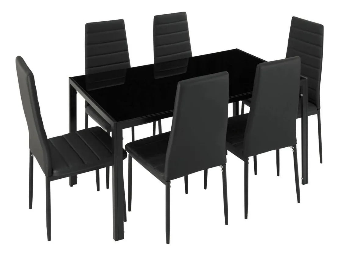 Comedor Dining Negro 6P