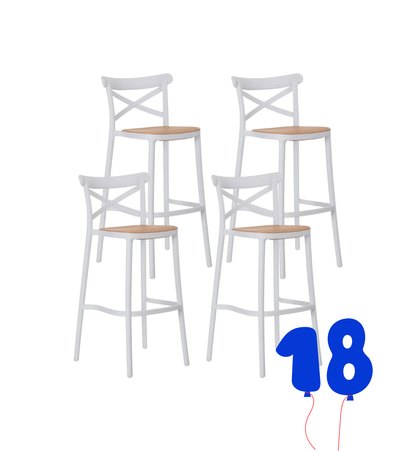 Pack 4 Taburetes Sena 75 cm