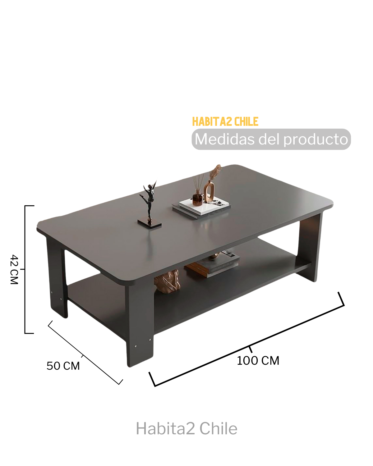Mesa de centro Gris