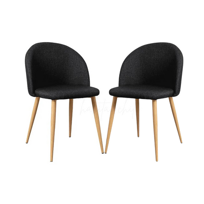 Pack 2 Sillas Nordic Felpa Wood