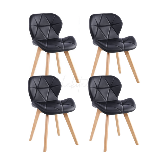 Pack 4 Sillas Radar Wood