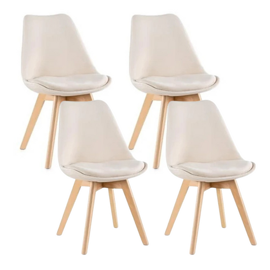 Pack 4 Silla Tulip Felpa
