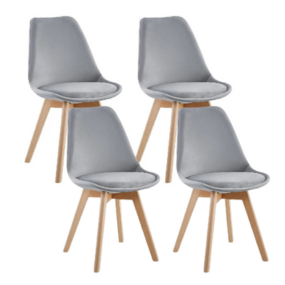Pack 4 Silla Tulip Felpa