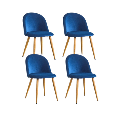 Pack 4 Sillas Nordic Felpa Wood