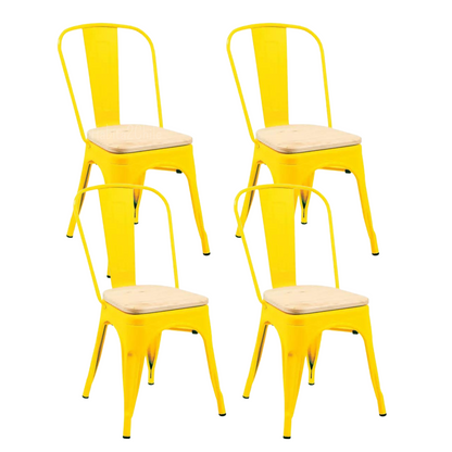 Pack 4 sillas Tolix Wood